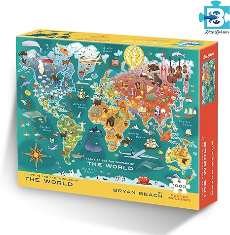 Temples of the World Puzzle by Bryan Beach from Blue Lobster