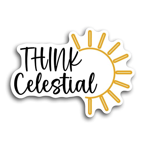 Think Celestial sticker with sun rays
